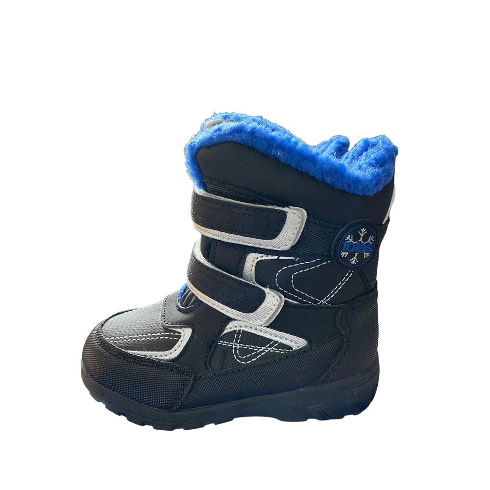 Totes Kids Waterproof Toddler Snow boot Black/Blue sz 10 NIB